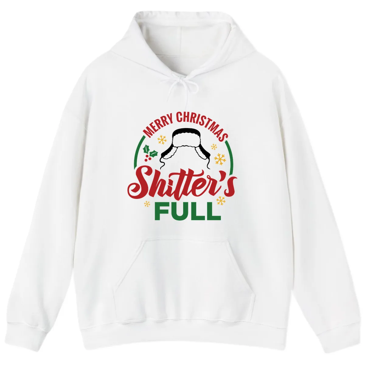 Christmas Shitter's Full Graphic Hoodie in White